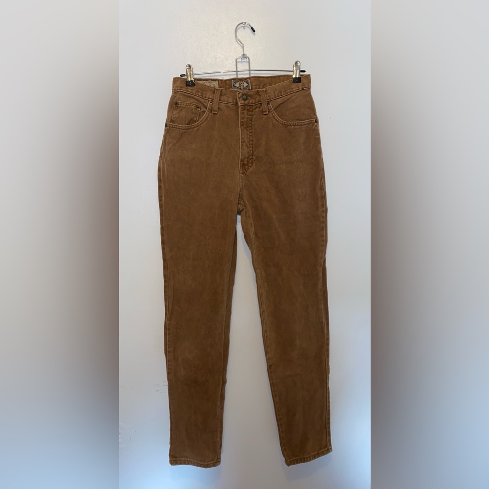 Vintage 90s Express EXP no.4 tapered jeans in brown/camel 9/10